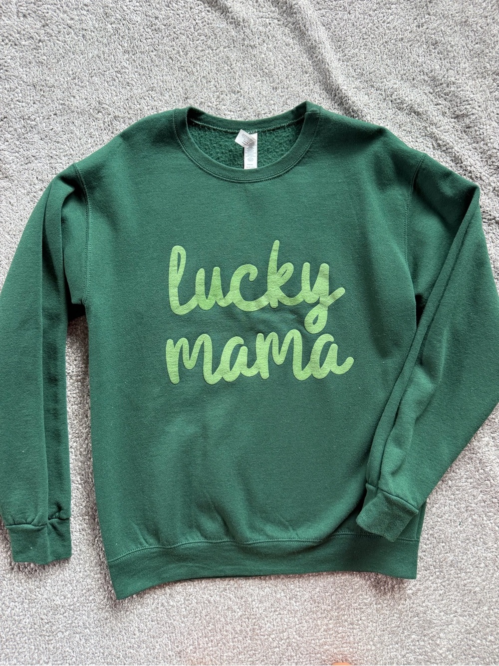 Lucky Mama Green Graphic Sweatshirt